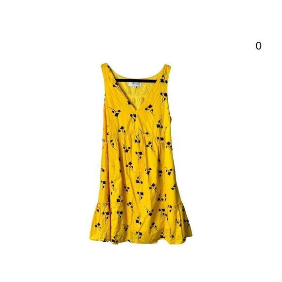 Thakoon Yellow Floral Ruffle Shift Dress Rent The Runway Pre-Loved 0 $315 - Picture 1 of 4